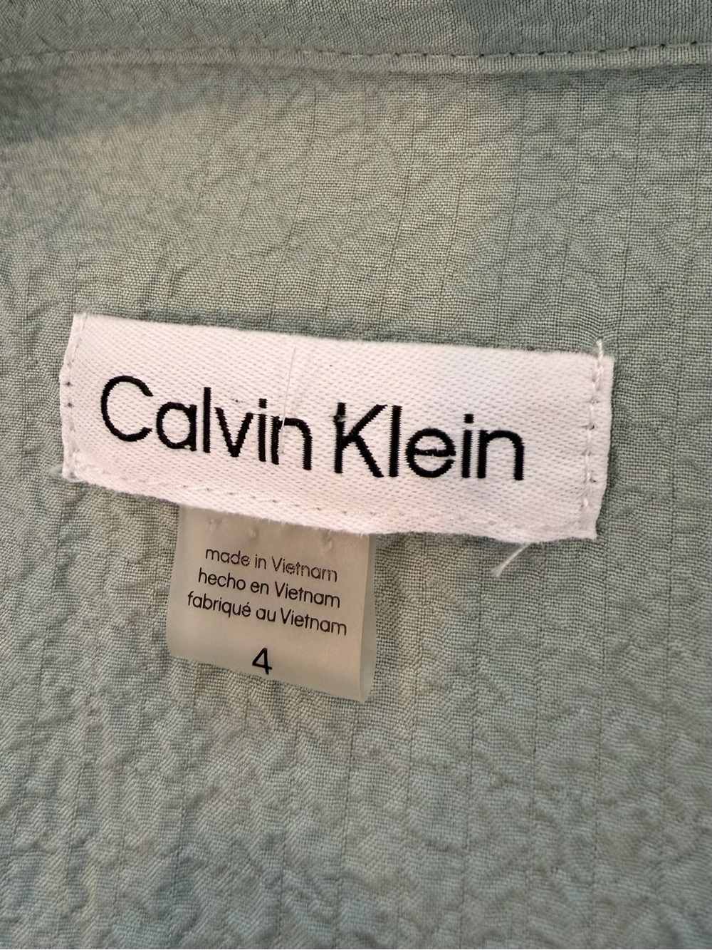 Calvin Klein shirt dress.  Size 4.